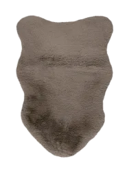 Kleiner Hochfloor Design Teppich „Heaven Shape“ 60x 90 cm - Taupe LALEE