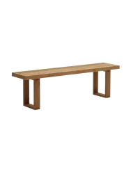 Massive In-/Outdoor Sitzbank „Canadello“ aus recyceltem Teakholz Kave Home