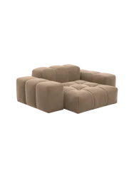 Design Loungesessel „Kiano“ mit Samtbezug Samtbezug Braun BLOOMINGLOFT Collection