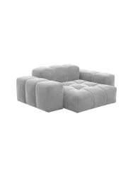 Design Loungesessel „Kiano“ mit Samtbezug Samtbezug Hellgrau BLOOMINGLOFT Collection