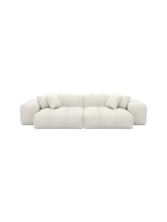 3-Sitzer Design Sofa „Kiano“ mit Bouclé-Bezug Bouclé White BLOOMINGLOFT Collection