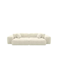 3-Sitzer Design Sofa „Kiano“, Cordsamt Cordsamt Beige hell BLOOMINGLOFT Collection