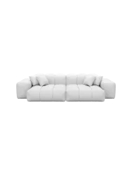 3-Sitzer Design Echtleder Sofa „Kiano“ Echtleder White BLOOMINGLOFT Collection
