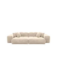 3-Sitzer Design Sofa „Kiano“ mit Samtbezug Samtbezug Cream BLOOMINGLOFT Collection