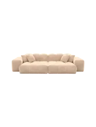 3-Sitzer Design Sofa „Kiano“ mit Samtbezug Samtbezug Beige BLOOMINGLOFT Collection
