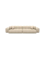 4-Sitzer Design Echtleder Sofa „Kiano“ Echtleder Beige BLOOMINGLOFT Collection
