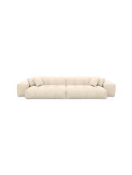 4-Sitzer Design Sofa „Kiano“ mit Strukturstoff-Bezug Strukturstoff Cream BLOOMINGLOFT Collection