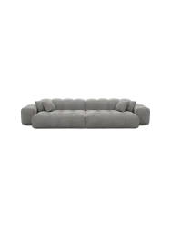 4-Sitzer Design Sofa „Kiano“ mit Strukturstoff-Bezug Strukturstoff Grau BLOOMINGLOFT Collection