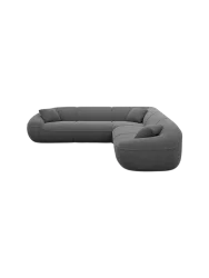 5-Sitzer Design Ecksofa „Kitana“ mit Strukturstoff-Bezug Strukturstoff Anthrazit BLOOMINGLOFT Collection