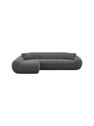 4-Sitzer Design Ecksofa „Kitana“ mit Strukturstoff-Bezug Strukturstoff Anthrazit BLOOMINGLOFT Collection