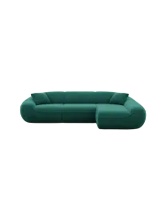 4-Sitzer Design Ecksofa „Kitana“ mit Samtbezug Samtbezug Grün BLOOMINGLOFT Collection