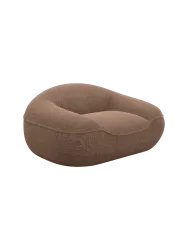 Design Loungesessel „Kitana“ mit Strukturstoff-Bezug Strukturstoff Braun BLOOMINGLOFT Collection