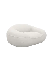 Design Loungesessel „Kitana“ mit Strukturstoff-Bezug Strukturstoff Weiss BLOOMINGLOFT Collection
