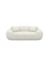 2-Sitzer Design Sofa „Kitana“ mit Bouclé-Bezug Bouclé White BLOOMINGLOFT Collection