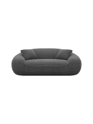 2-Sitzer Design Sofa „Kitana“ mit Strukturstoff-Bezug Strukturstoff Anthrazit BLOOMINGLOFT Collection