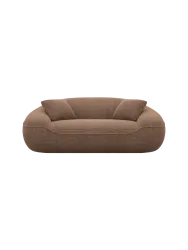 2-Sitzer Design Sofa „Kitana“ mit Strukturstoff-Bezug Strukturstoff Braun BLOOMINGLOFT Collection
