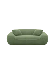 2-Sitzer Design Sofa „Kitana“ mit Strukturstoff-Bezug Strukturstoff Grün BLOOMINGLOFT Collection
