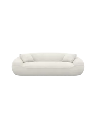 3-Sitzer Design Sofa „Kitana“ mit Bouclé-Bezug Bouclé White BLOOMINGLOFT Collection