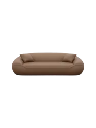 3-Sitzer Design Echtleder Sofa „Kitana“ Echtleder Choco Brown BLOOMINGLOFT Collection