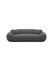 3-Sitzer Design Sofa „Kitana“ mit Strukturstoff-Bezug Strukturstoff Anthrazit BLOOMINGLOFT Collection