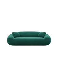3-Sitzer Design Sofa „Kitana“ mit Samtbezug Samtbezug Grün BLOOMINGLOFT Collection