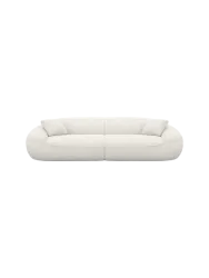 4-Sitzer Design Sofa „Kitana“ mit Bouclé-Bezug Bouclé White BLOOMINGLOFT Collection