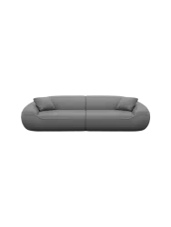 4-Sitzer Design Echtleder Sofa „Kitana“ Echtleder Dark Grey BLOOMINGLOFT Collection