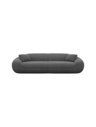 4-Sitzer Design Sofa „Kitana“ mit Strukturstoff-Bezug Strukturstoff Anthrazit BLOOMINGLOFT Collection
