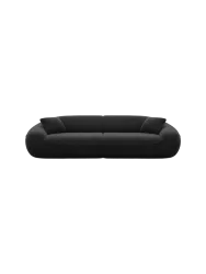 4-Sitzer Design Sofa „Kitana“ mit Samtbezug Samtbezug Schwarz BLOOMINGLOFT Collection