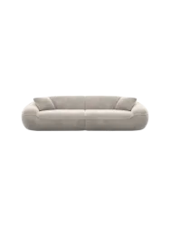 4-Sitzer Design Sofa „Kitana“ mit Samtbezug Samtbezug Sand BLOOMINGLOFT Collection