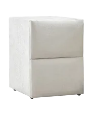 Premium Boxspringbett „Laura“ inkl. Matratze & Topper Weiss / Hellbeige  140 x 200 cm BEDS SUPPLY