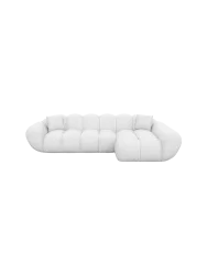 4-Sitzer Design Echtleder Ecksofa „Levante“ Echtleder White BLOOMINGLOFT Collection