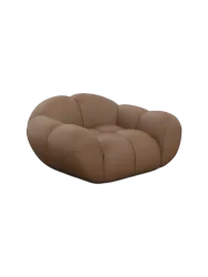 Design Echtleder Loungesessel „Levante“ Echtleder Choco Brown BLOOMINGLOFT Collection