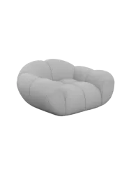 Design Echtleder Loungesessel „Levante“ Echtleder Light Grey BLOOMINGLOFT Collection