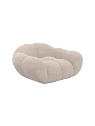 Design Lougnesessel „Levante“ mit Strukturstoff-Bezug Strukturstoff Beige BLOOMINGLOFT Collection