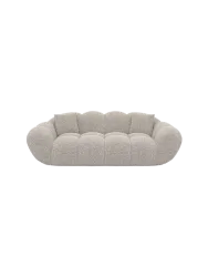 2-Sitzer Design Sofa „Levante“ mit Bouclé-Bezug Bouclé Toffee BLOOMINGLOFT Collection