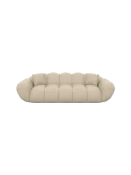 3-Sitzer Design Echtleder Sofa „Levante“ Echtleder Beige BLOOMINGLOFT Collection