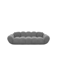 3-Sitzer Design Sofa „Levante“ mit Samtbezug Samtbezug Dunkelgrau BLOOMINGLOFT Collection
