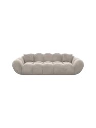 3-Sitzer Design Sofa „Levante“ mit Samtbezug Samtbezug Sand BLOOMINGLOFT Collection