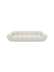4-Sitzer Design Sofa „Levante“ mit Bouclé-Bezug Bouclé White BLOOMINGLOFT Collection