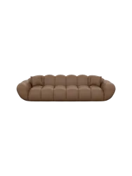 4-Sitzer Design Echtleder Sofa „Levante“ Echtleder Choco Brown BLOOMINGLOFT Collection