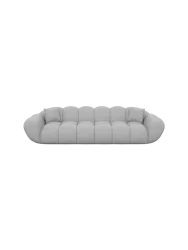 4-Sitzer Design Echtleder Sofa „Levante“ Echtleder Light Grey BLOOMINGLOFT Collection