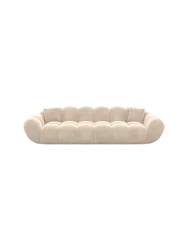 4-Sitzer Design Sofa „Levante“ mit Samtbezug Samtbezug Cream BLOOMINGLOFT Collection
