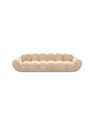 4-Sitzer Design Sofa „Levante“ mit Samtbezug Samtbezug Beige BLOOMINGLOFT Collection