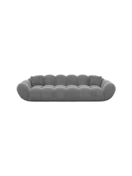 4-Sitzer Design Sofa „Levante“ mit Samtbezug Samtbezug Dunkelgrau BLOOMINGLOFT Collection