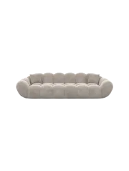 4-Sitzer Design Sofa „Levante“ mit Samtbezug Samtbezug Sand BLOOMINGLOFT Collection