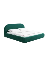 Design Polsterbett „Lamina“ mit Ablagefach, Samt Grün BLOOMINGLOFT Collection