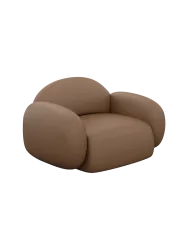 Design Echtleder Loungesessel „Luna“ Echtleder Choco Brown BLOOMINGLOFT Collection