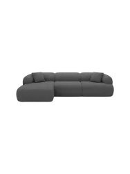 4-Sitzer Design Ecksofa „Polina“ mit Bouclé-Bezug Bouclé Graphit BLOOMINGLOFT Collection