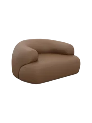 Design Echtleder Loungesessel „Polina“ Echtleder Choco Brown BLOOMINGLOFT Collection